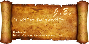 Juhász Baltazár névjegykártya